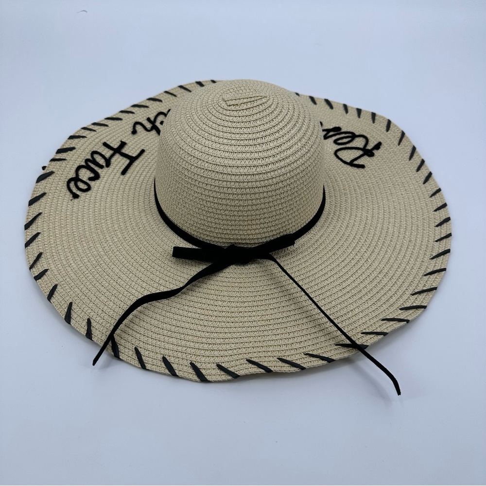 LOWEST Resting Beach Face NWT Wide Brim Floppy Sun Hat - Picture 2 of 7